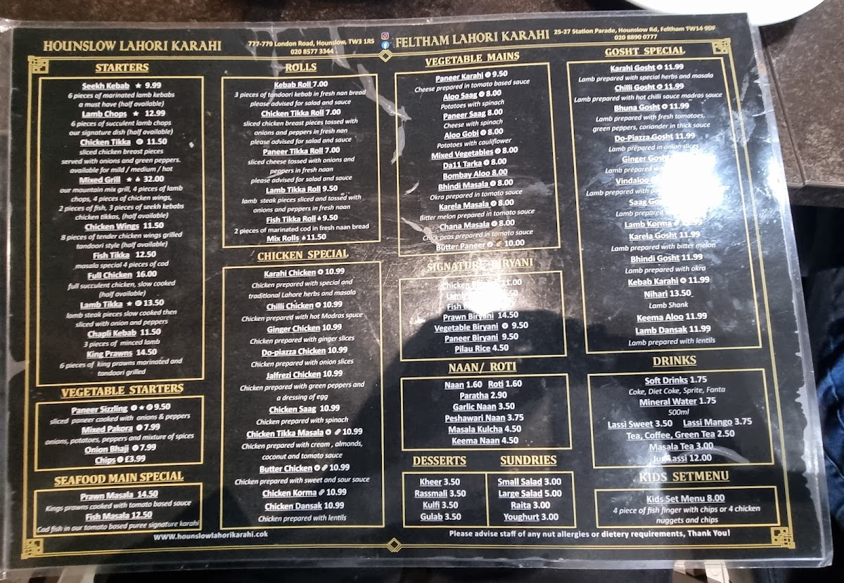 Hounslow Lahori Karahi Menu - Image 2