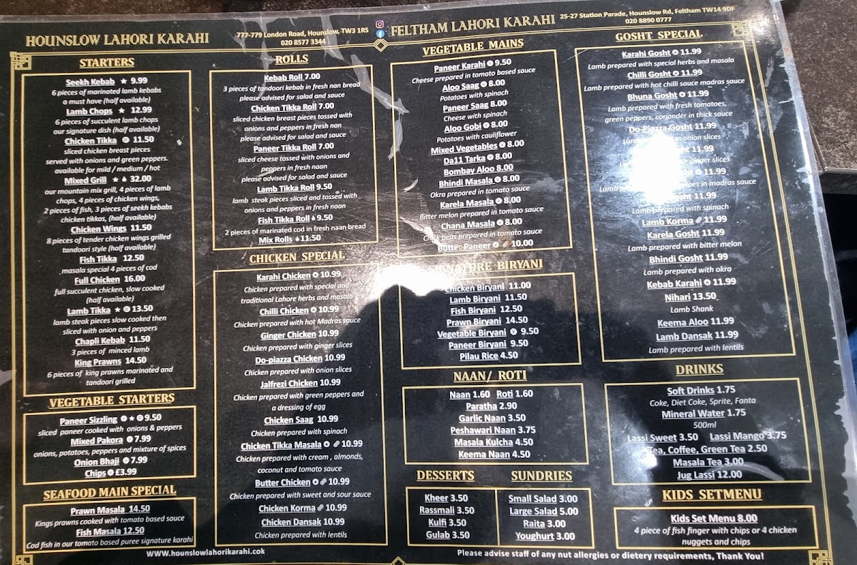 Hounslow Lahori Karahi Menu - Image 3